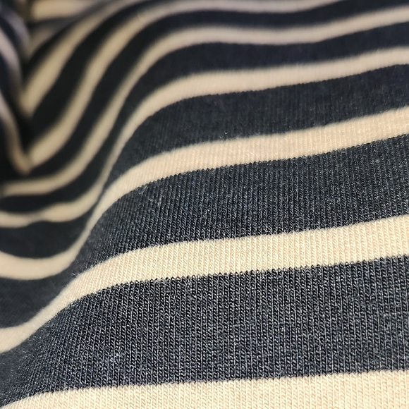 Chico's Navy and Cream Striped Blazer - Picture 3 of 3